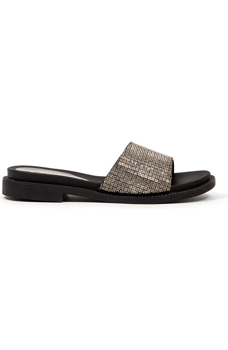 LADY COUTURE Rhinestone Slide Sandal, Alternate, color, Black