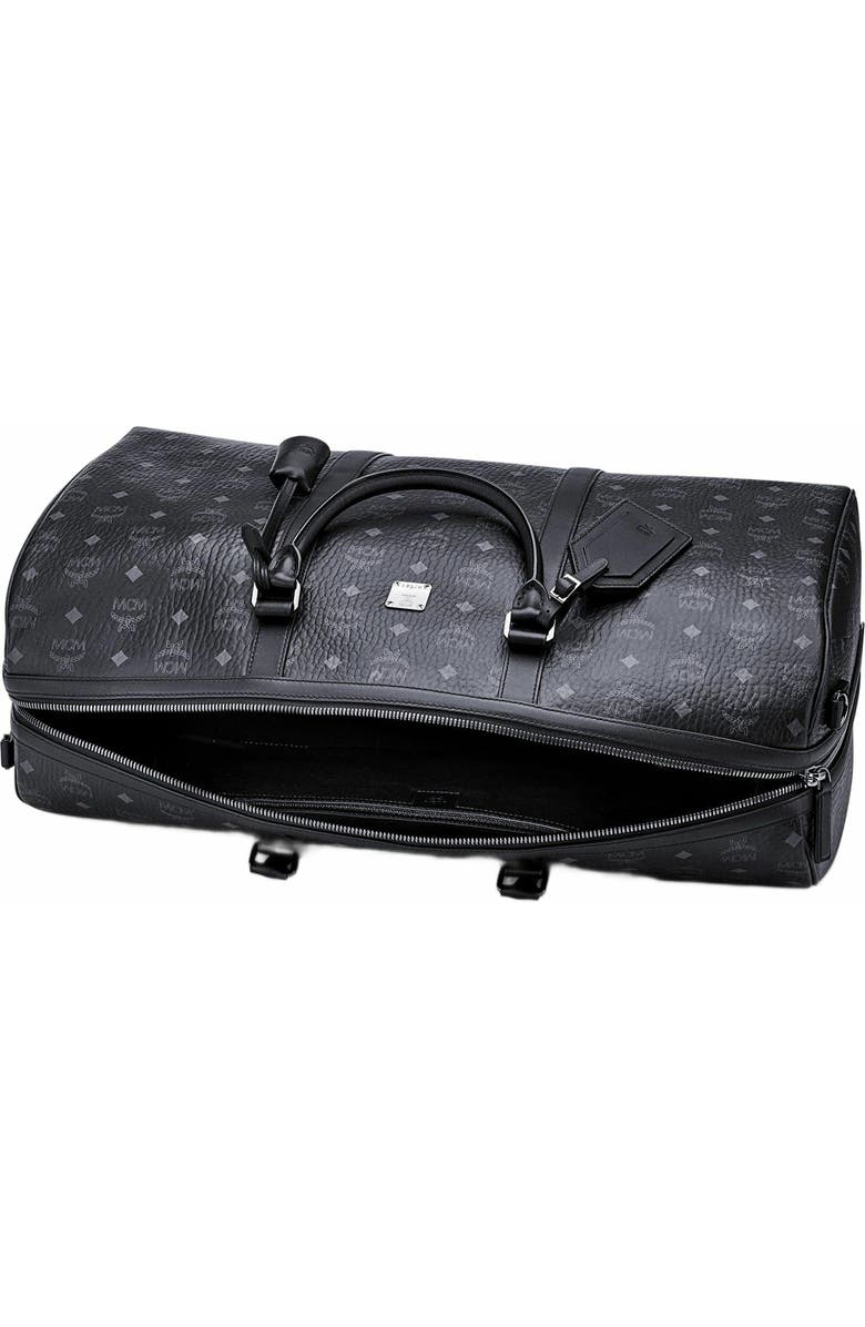 MCM Ottomar Weekender Bag in Visetos, Alternate, color, Black