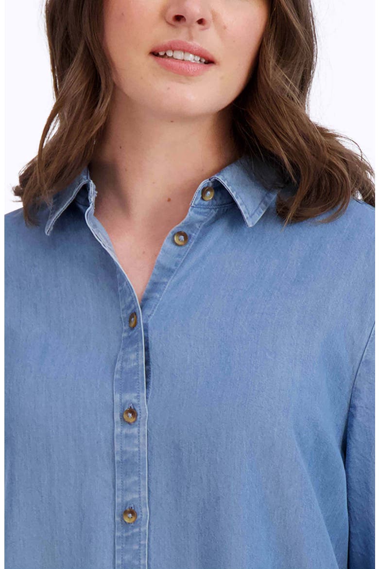 Hampton Long Sleeve Button-Up Shirt, Alternate, color, BLUE WASH PRINT - NAVY