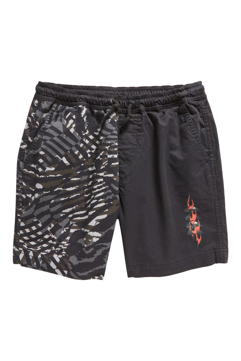 Kids' Radical Times Stretch Cotton Shorts, Main, color, BLACK