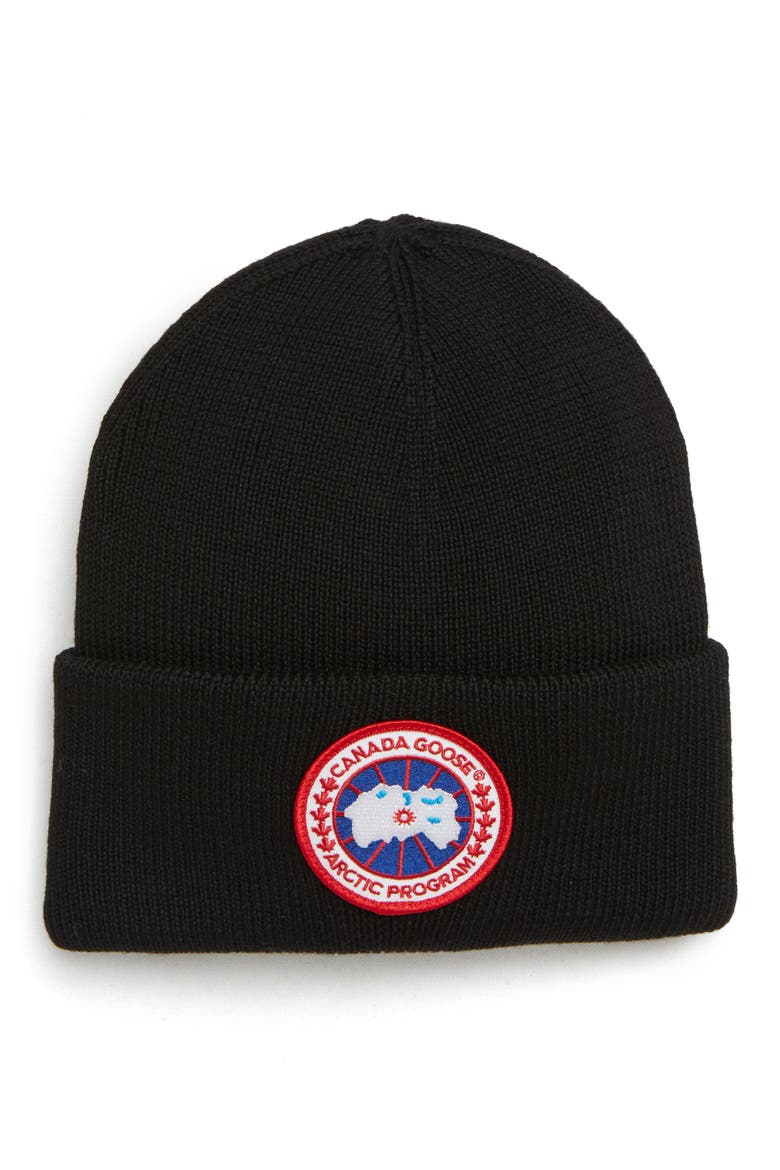 Arctic Disc Toque Beanie, Main, color, BLACK