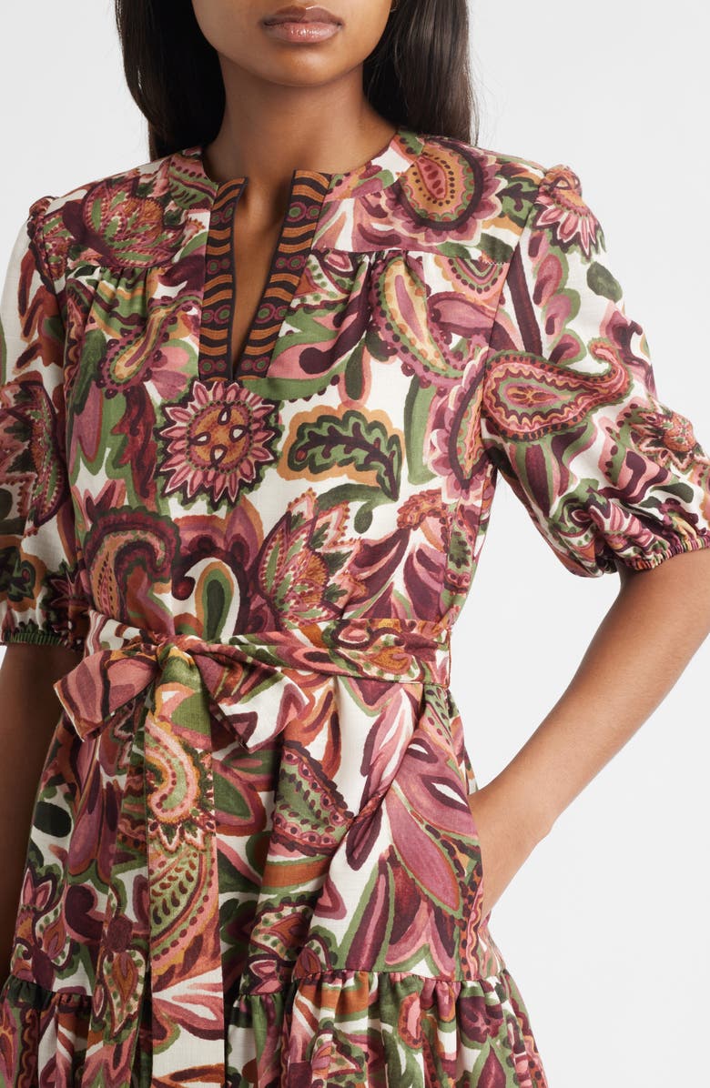 Julia Jordan Puff Sleeve Dress, Alternate, color, Mauve Green