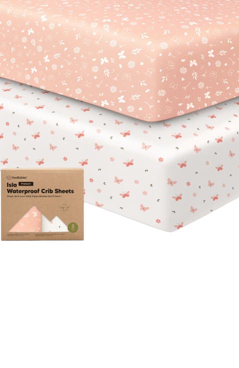 2-Pack Isla [Protect+] Waterproof Crib Sheets