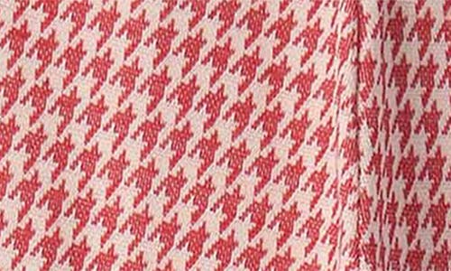 Hatley Kids' Houndstooth Check Flare Cotton Pants In Pink