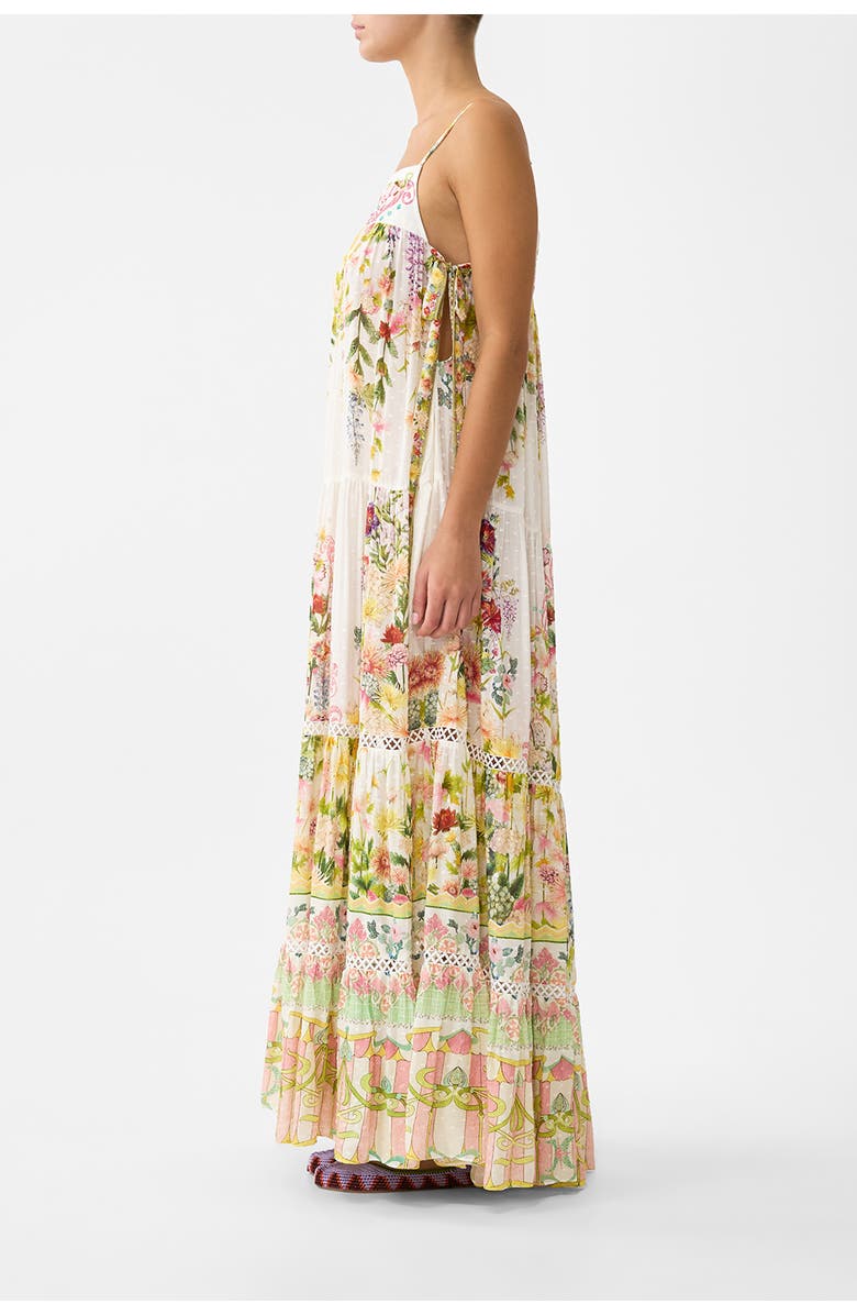 Camilla Long Tiered Dress With Bow Ties, Alternate, color, The Call Of Catalonia