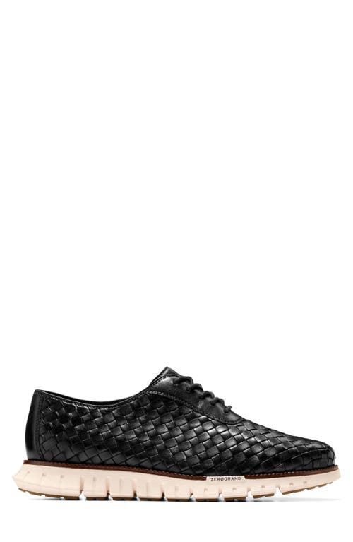 Cole Haan Zerøgrand Remastered Woven Oxford In Black/dark Natural/ivory