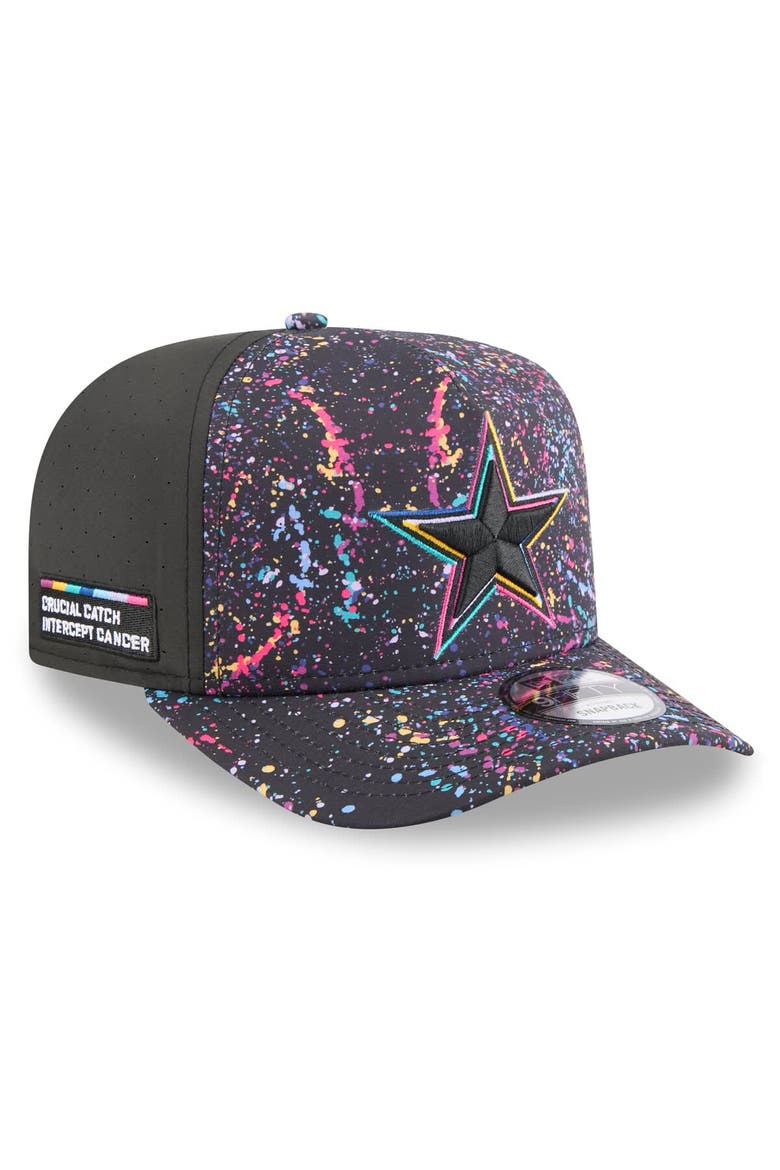 Men's New Era  Black Dallas Cowboys 2025 NFL Crucial Catch A-Frame 9FIFTY Snapback Hat, Main, color, Black