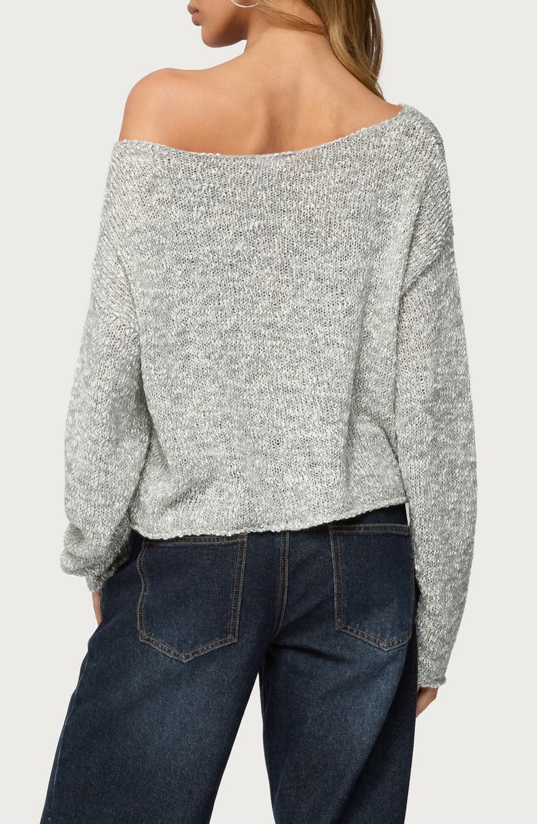 EDIKTED Florentina Off the Shoulder Crop Sweater, Alternate, color,