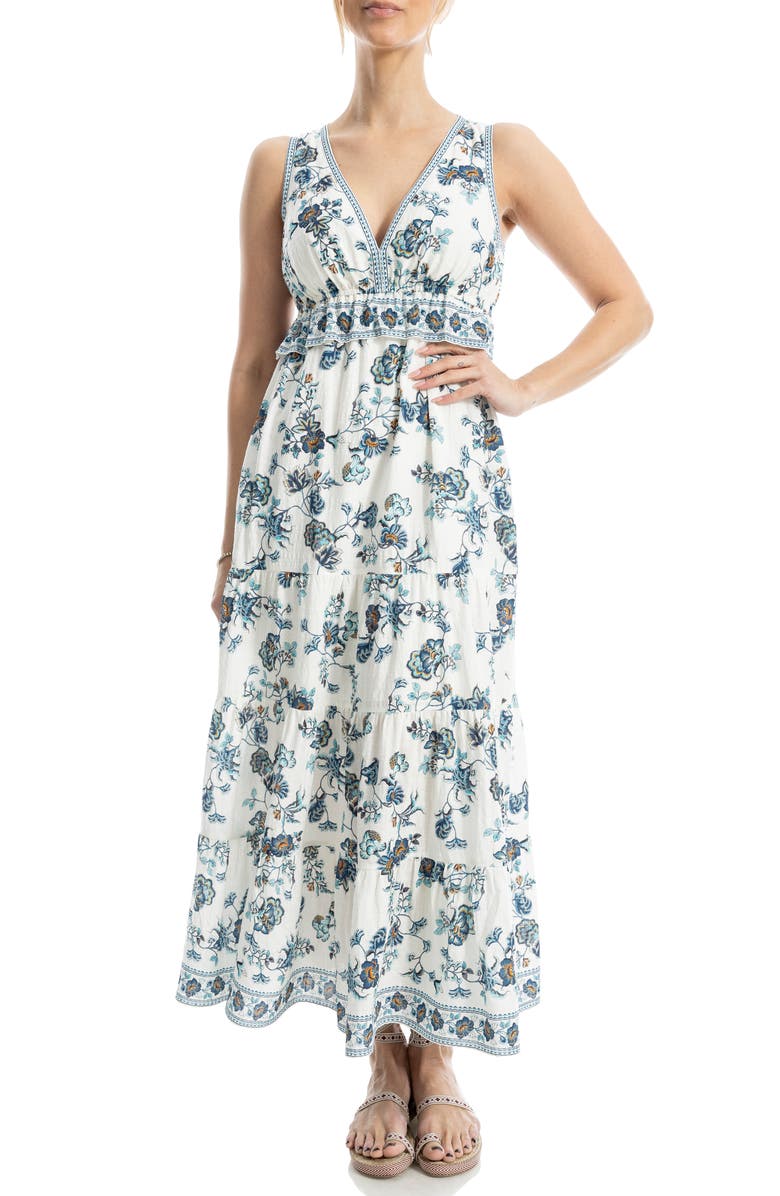 MAX STUDIO Floral Sleeveless Maxi Dress, Main, color,