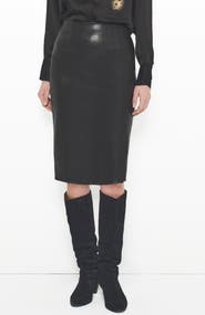 AS by DF Claude Stretch Leather Skirt