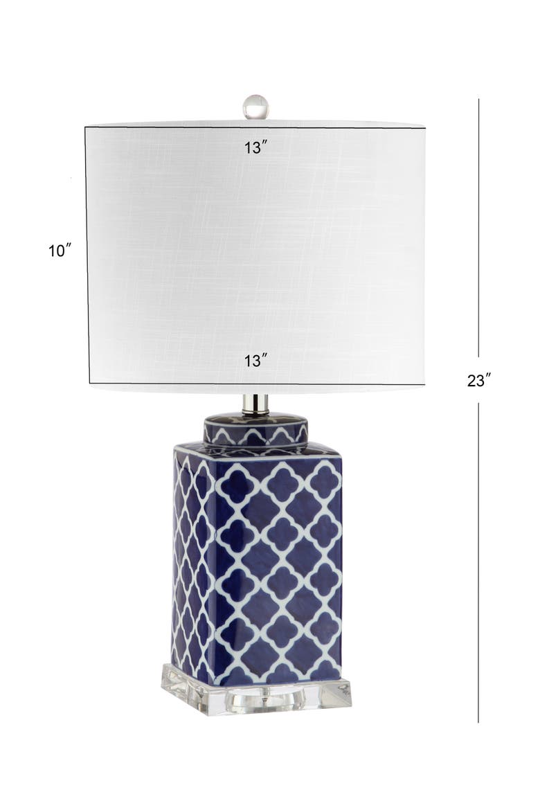 Clarke 23" Chinoiserie LED Table Lamp, Blue/White, Alternate, color, Blue/White