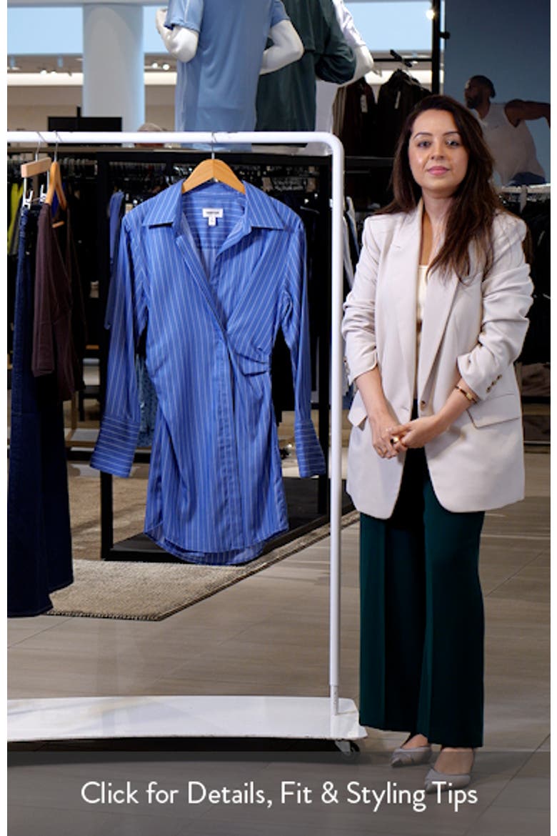 Asymmetrical Cinched Waist Shirt Dress video
