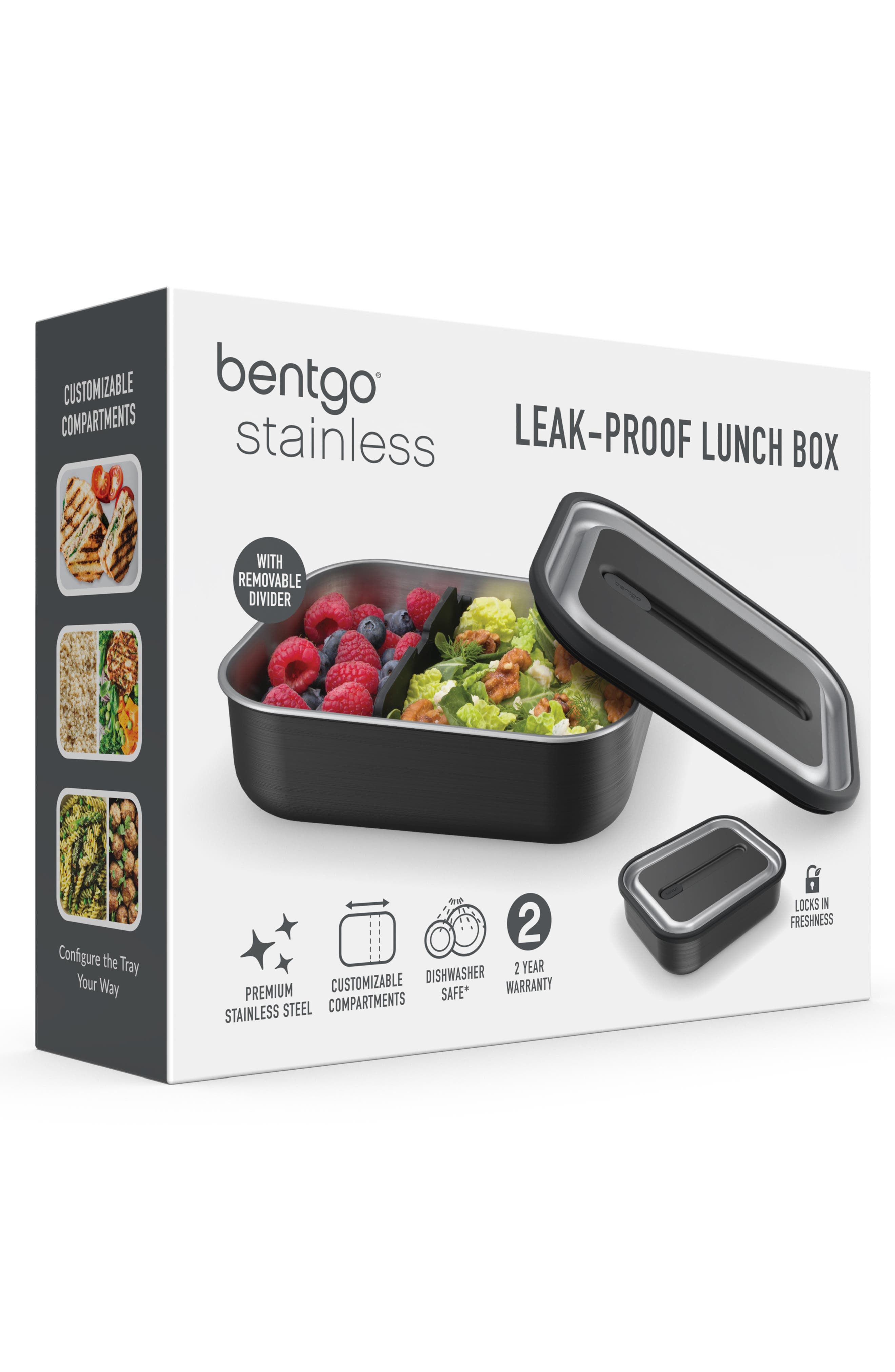 Stainless Steel Lunch Box - Carbon Black