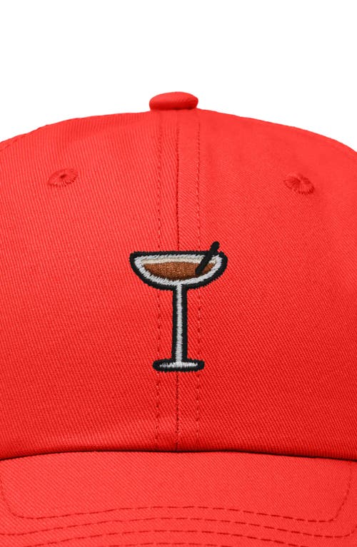 Shop Dalix Espresso Martini Embroidered Hat In Red