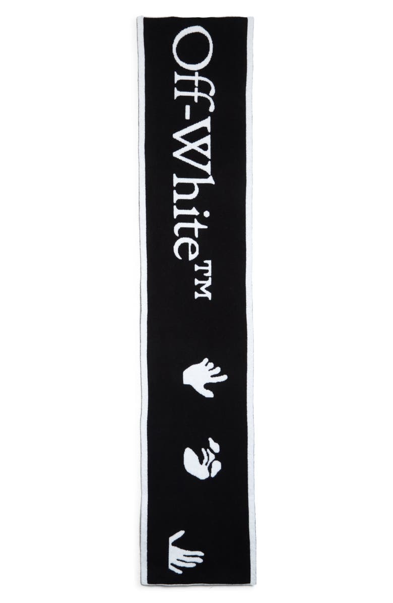Off-White Logo Reversible Wool Scarf, Alternate, color, 