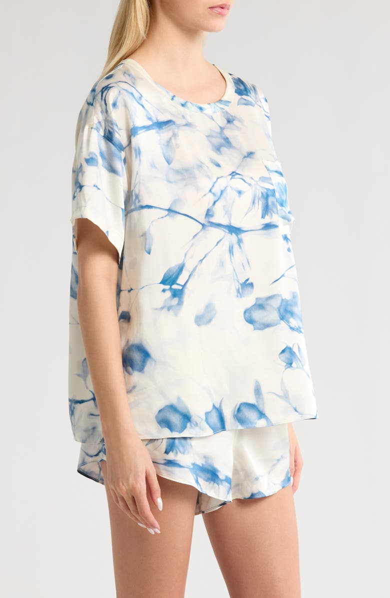 Lunya x Grace Dines Washable Silk Short Pajamas, Alternate, color, Whispered Bloom Large