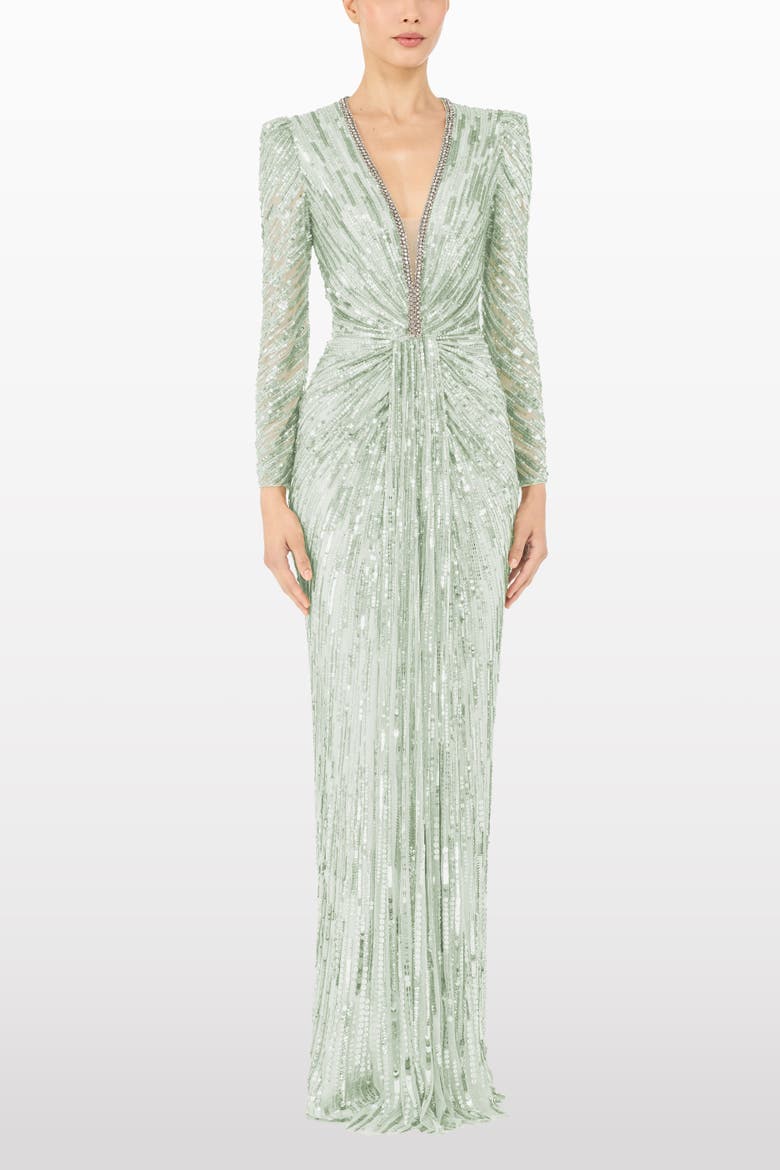 Darcy Sequin-Embellished Dress, Main, color, Eau Du Nil