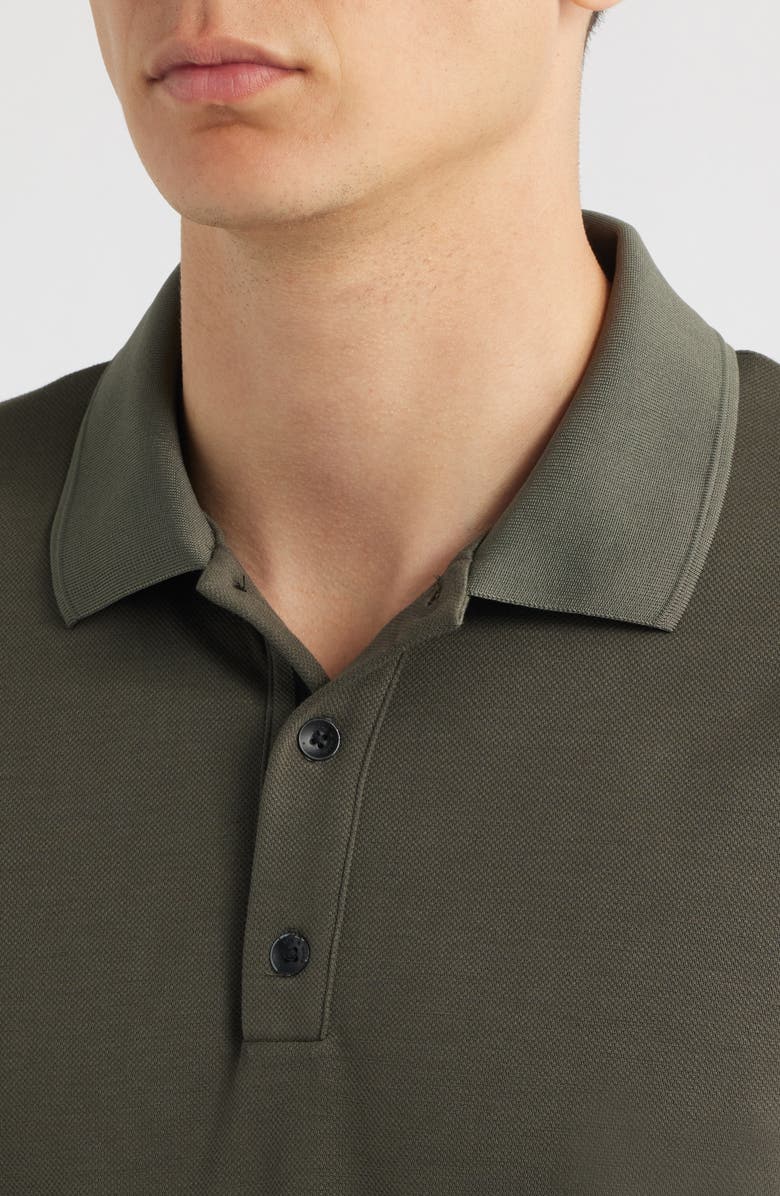 rag & bone Slim Fit Tech Piqué Polo, Alternate, color, Dark Shadow