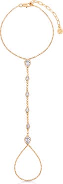 Ettika Cubic Zirconia Bezel Hand Chain