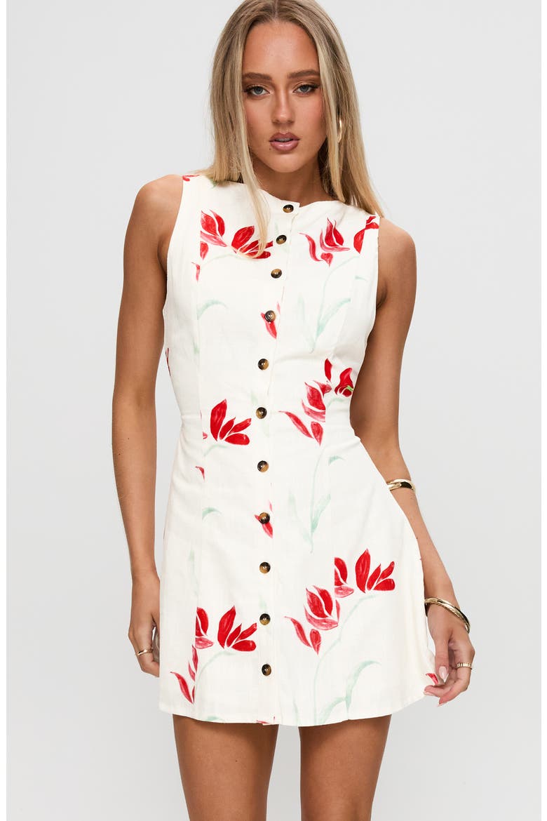 Dollie Floral Print Minidress, Alternate, color, FLORAL