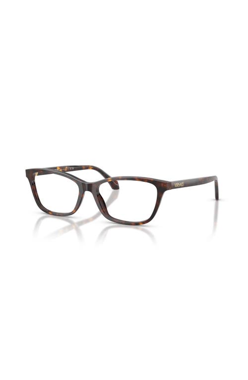 Versace 54mm Cat Eye Optical Glasses In Brown