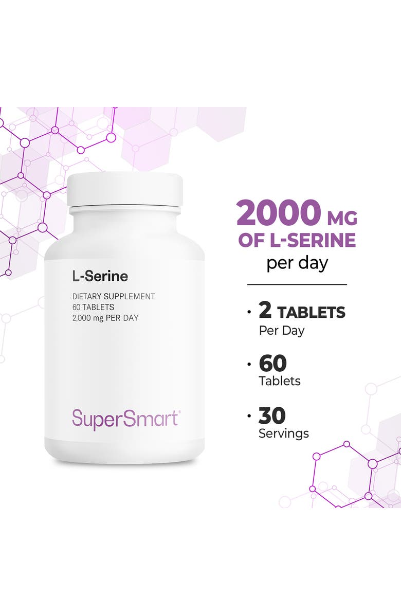 SuperSmart L-Serine Supplement 2000mg, Alternate, color, NO COLOR