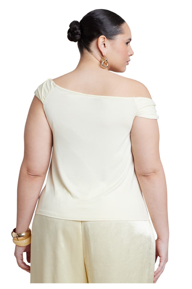 Asym Twist Sleeve Top, Alternate, color, SUNLIGHT