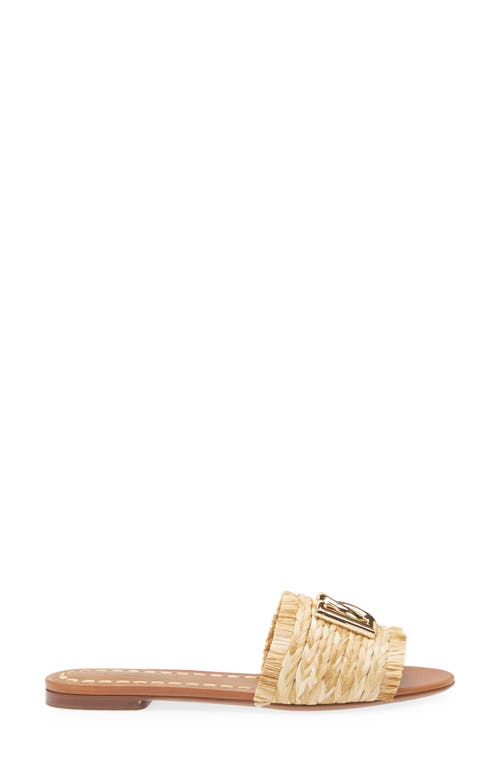 Dolce & Gabbana Woven Texture Slip-on Sandal In Neutral
