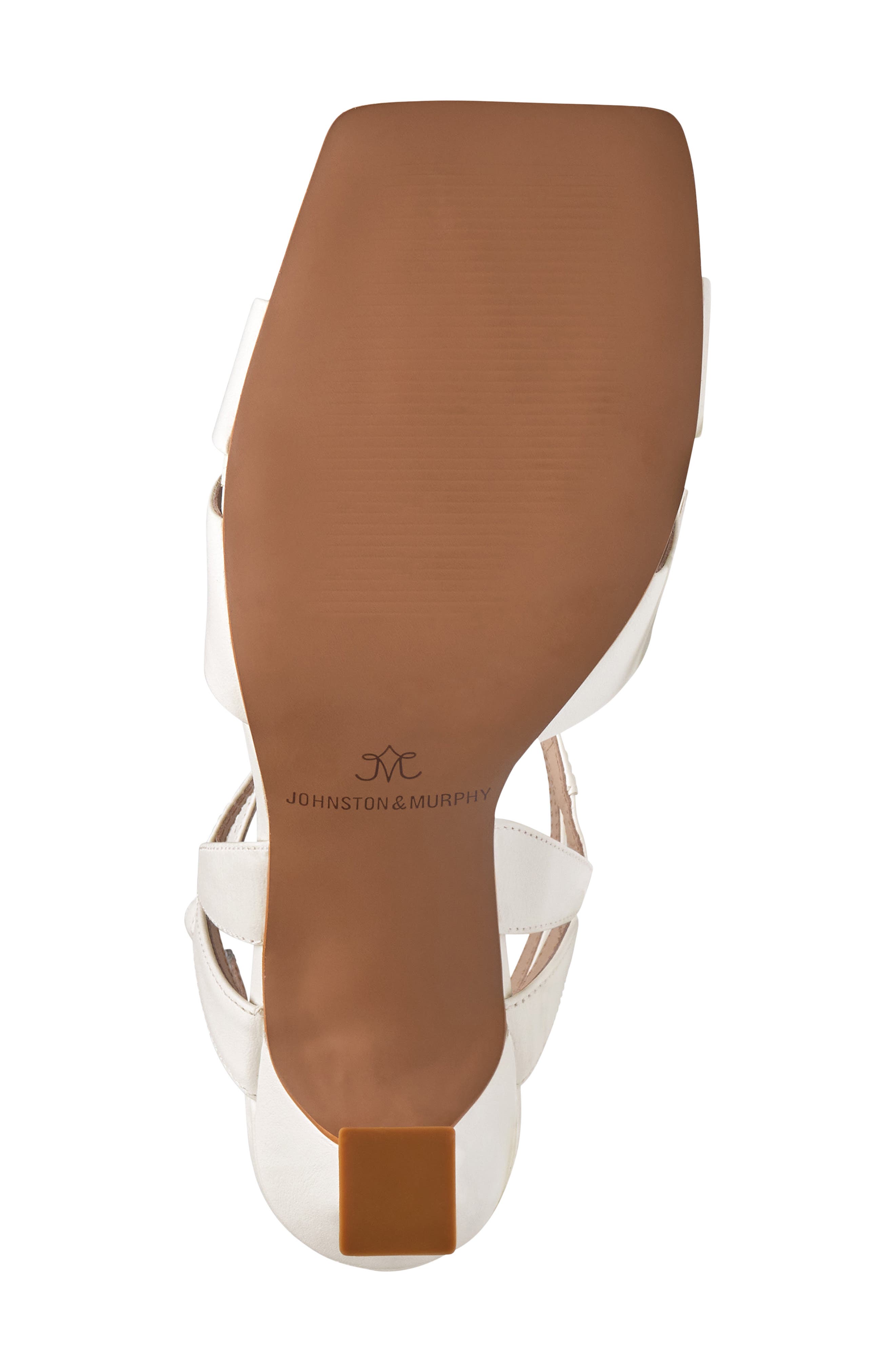 Johnston & Murphy Christine Ankle Strap Sandal, Alternate, color, White Glove Leather
