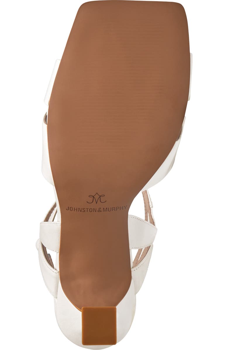 Johnston & Murphy Christine Ankle Strap Sandal, Alternate, color, White Glove Leather