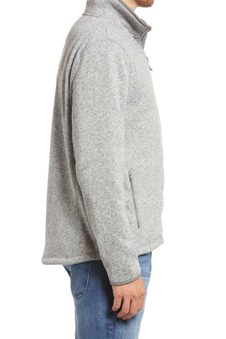 Men's Sweater Fleece Jacket, Alternate, color, GREY HEATHER