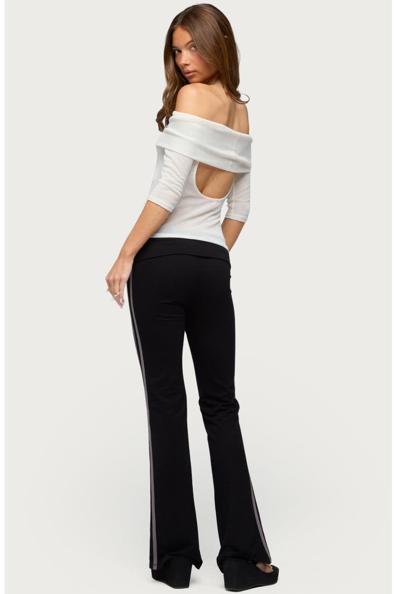 Thais Off the Shoulder Backless Top, Alternate, color, IVORY
