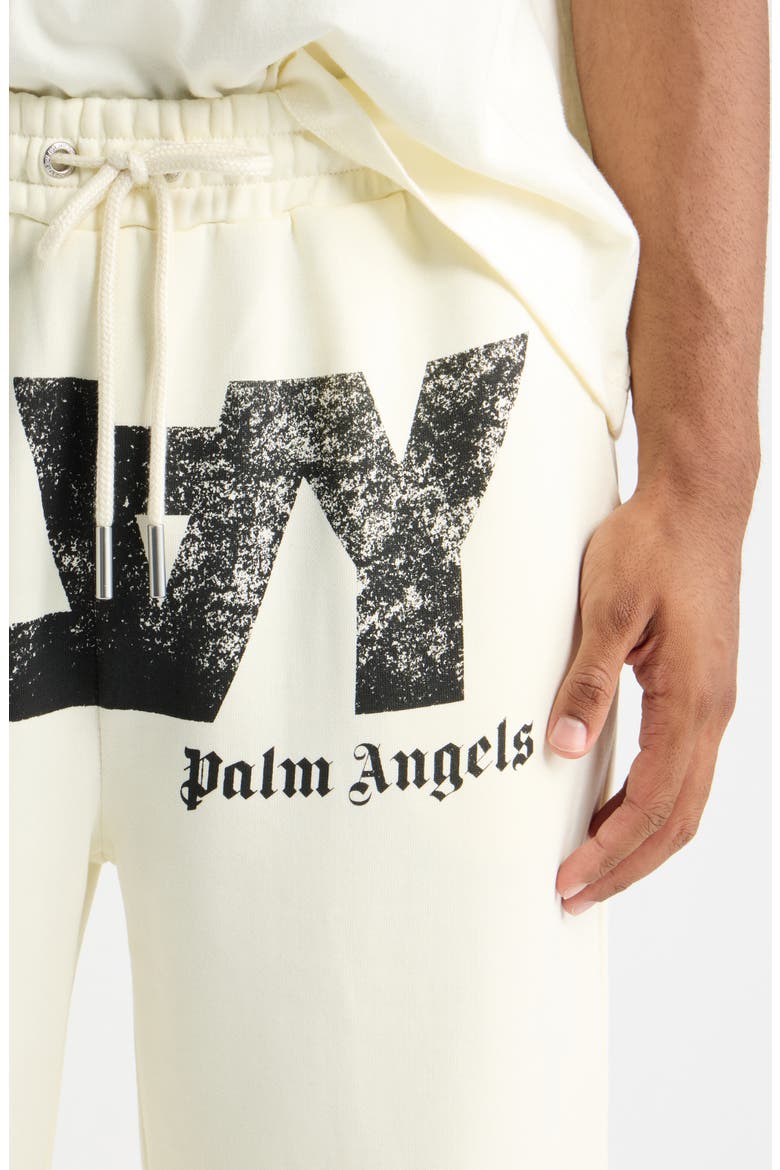 Logo Print Oversize Sweatpants, Alternate, color, SWEET CORN