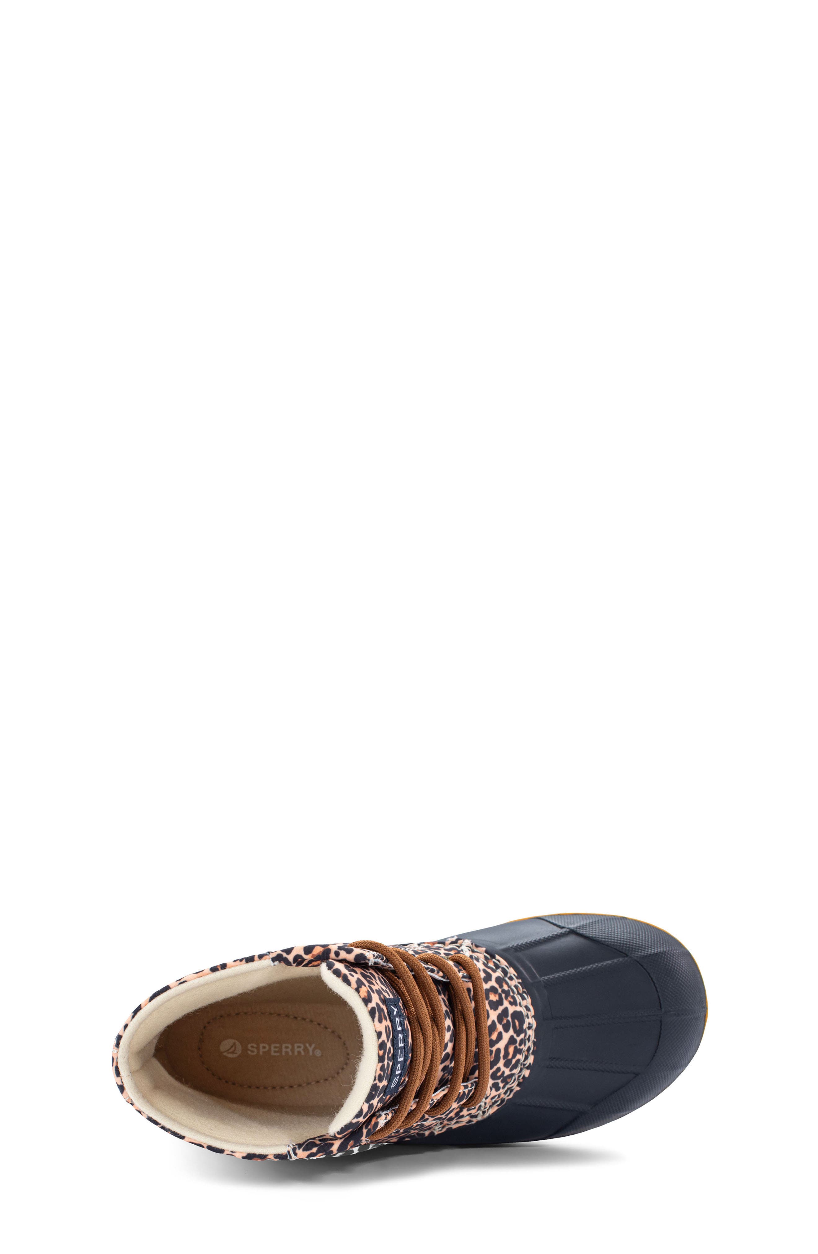 Sperry Kids' Port Duck Boot, Alternate, color, Cheetah
