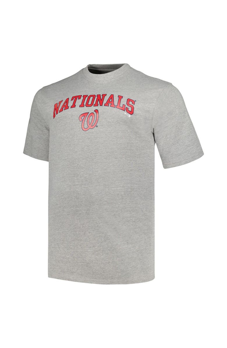 PROFILE Men's Profile Black/Heather Gray Washington Nationals Big & Tall T-Shirt Combo Pack, Alternate, color, Black
