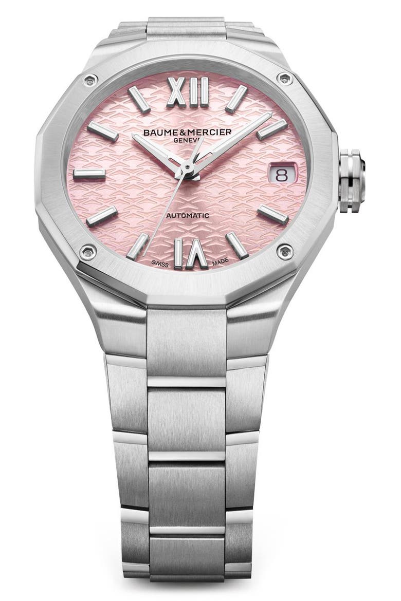 Riviera 10675 Automatic Bracelet Watch, 33mm, Alternate, color, PINK