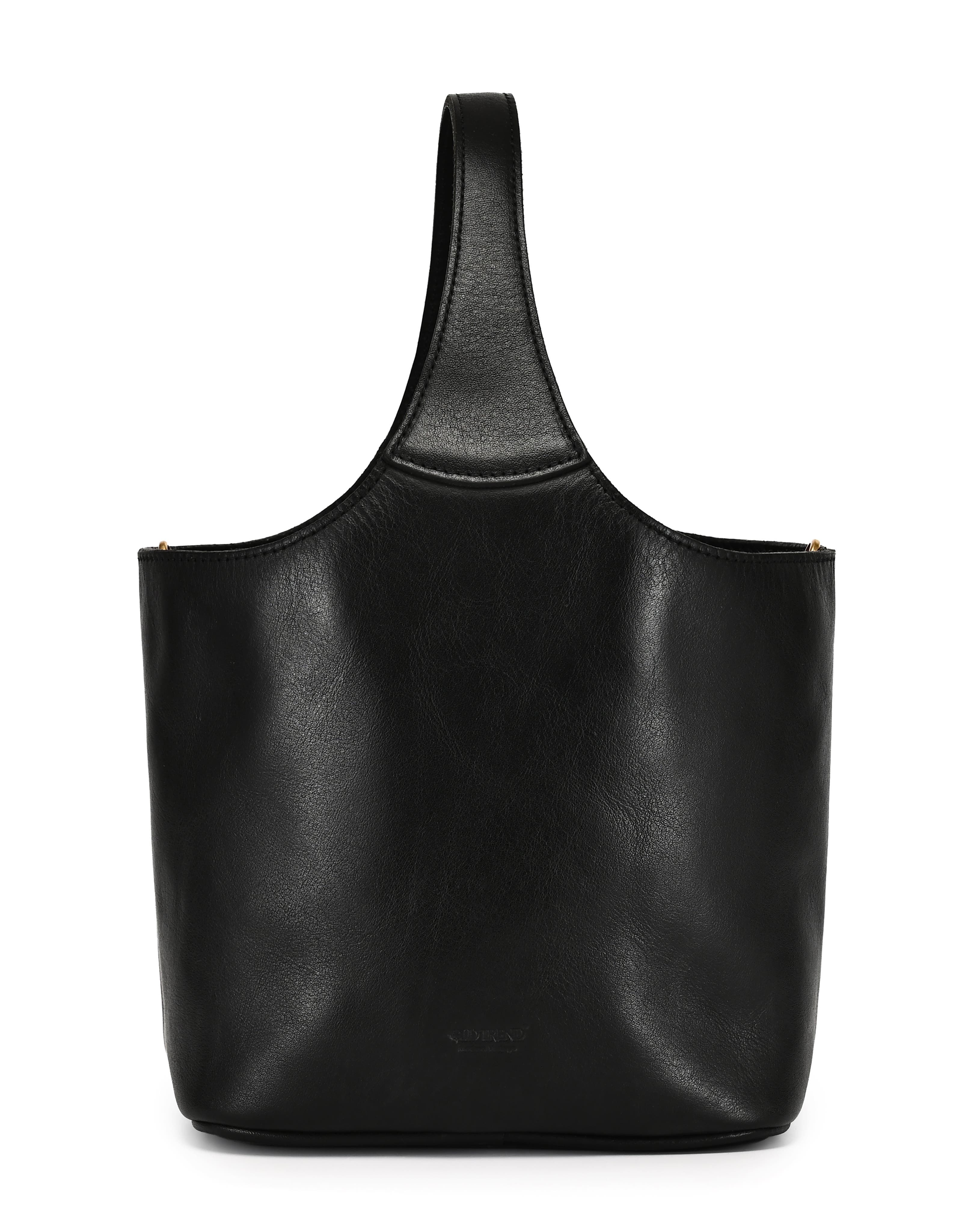 OLD TREND Napa Genuine Leather Relaxed Handcrafted Basket Bag, Main, color, Black