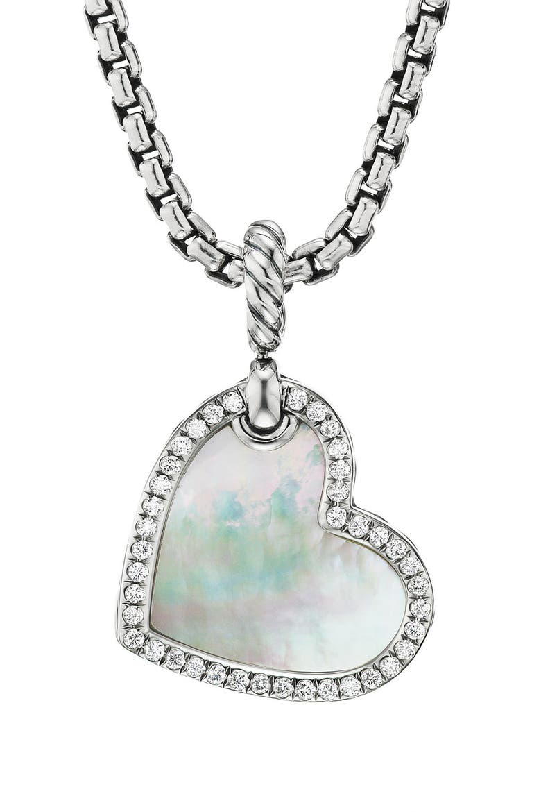 Elements Heart Pendant, Main, color, STERLING SILVER