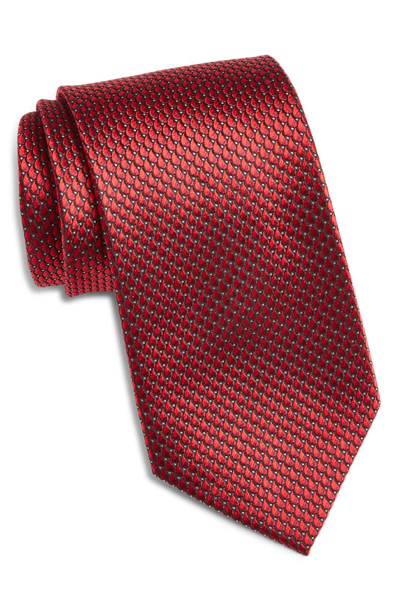 Nordstrom Neat Silk Tie, Main, color, Red