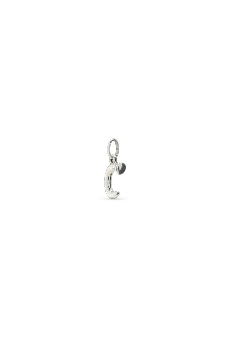 Sterling Silver-Plated Letter C Charm, Alternate, color, Silver