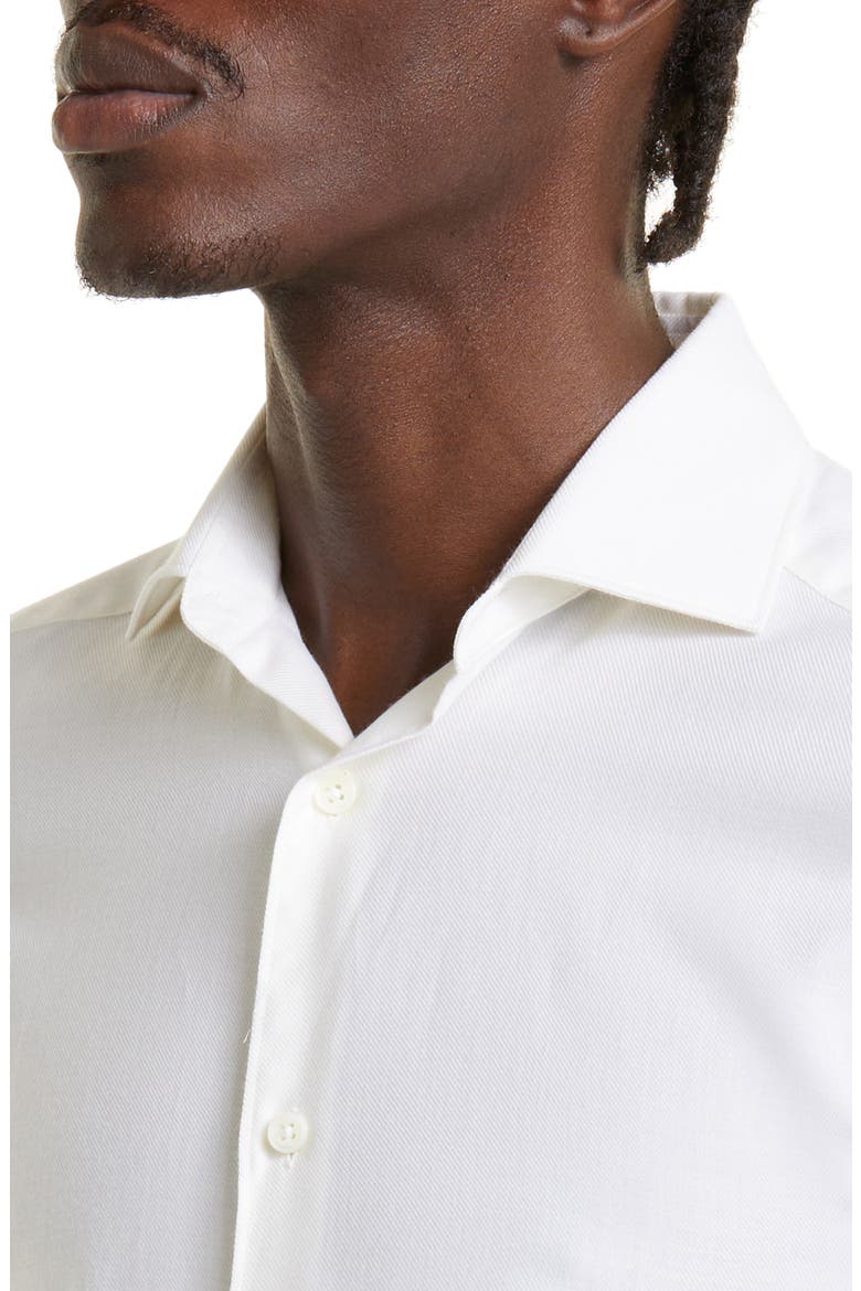 Cashco Cotton & Cashmere Button-Up Shirt, Alternate, color, WHITE