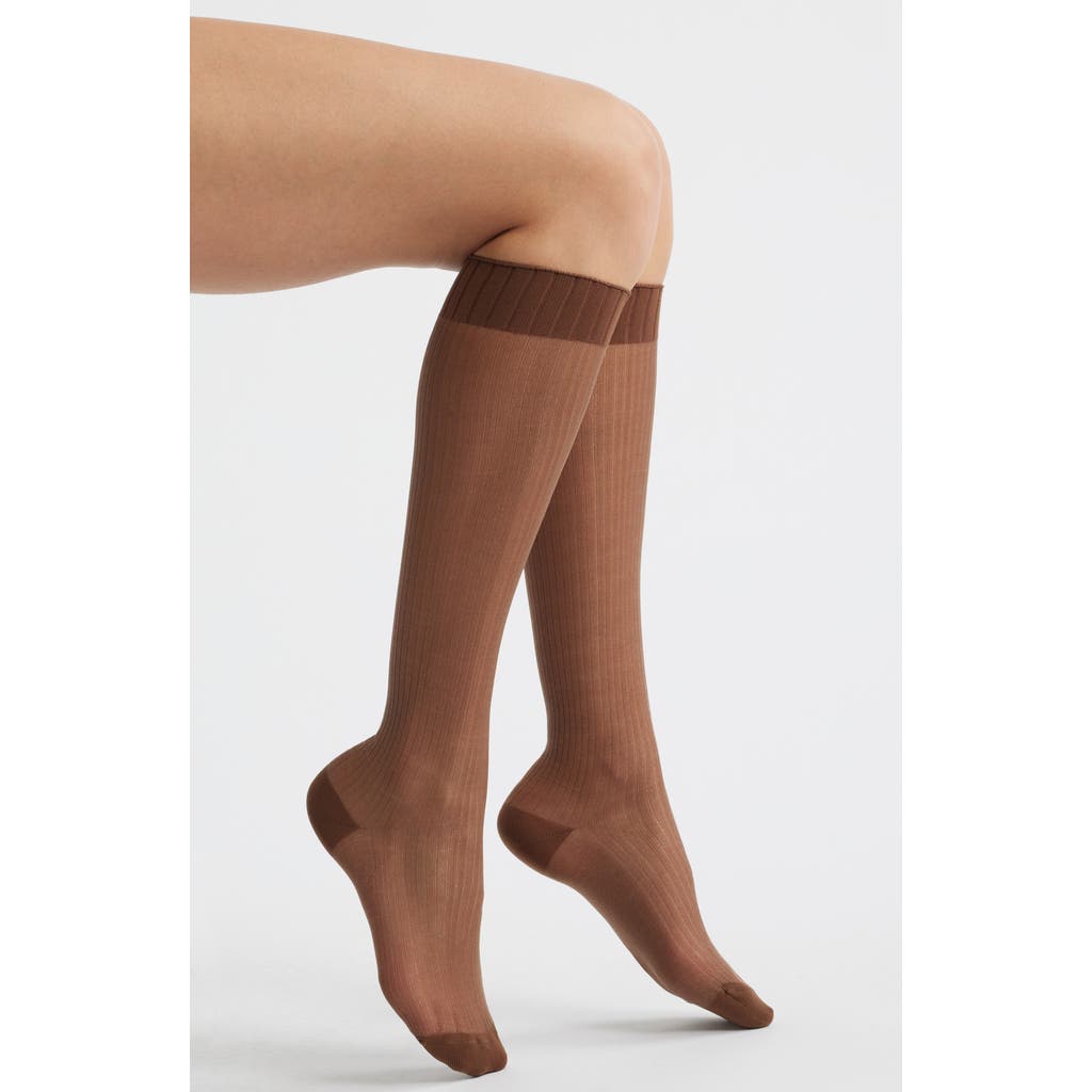 Nordstrom Sparkle Sheer Rib Knee Socks
