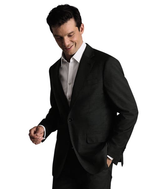 Puppytooth Slim Fit Italian Suit Jacket