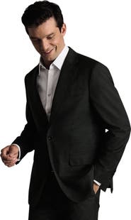 Charles Tyrwhitt Puppytooth Slim Fit Italian Suit Jacket