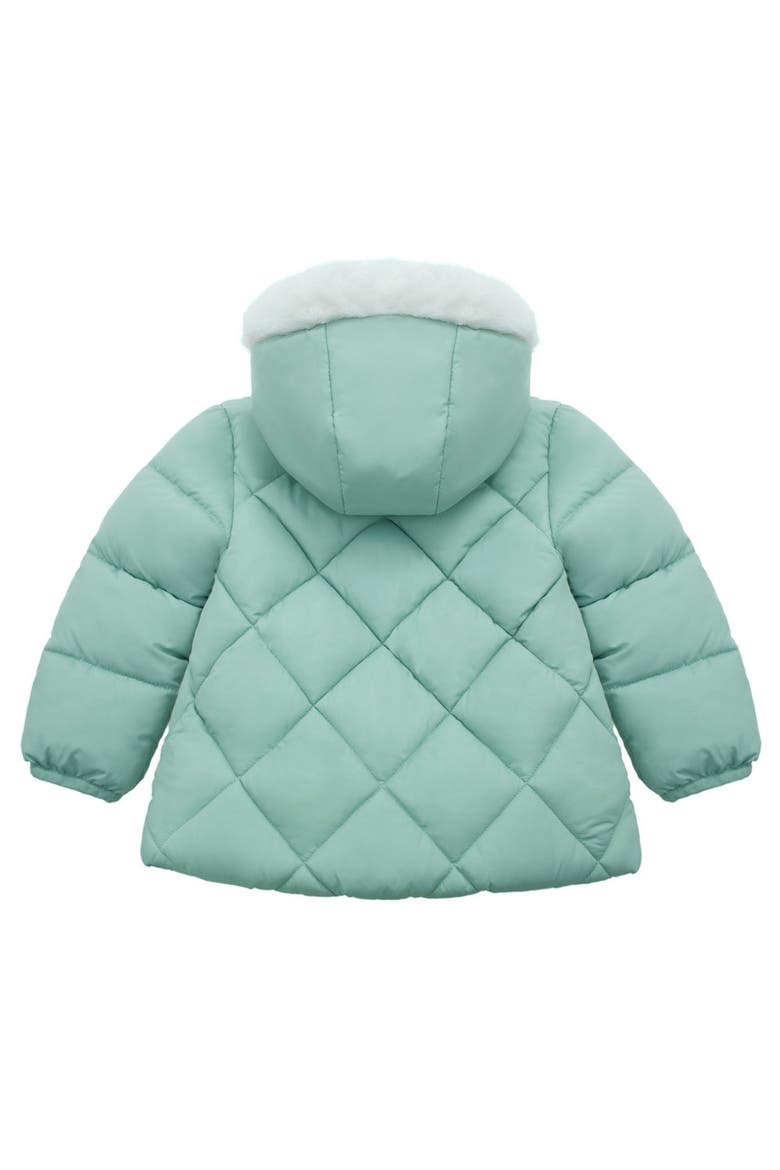 Soft Lining Hooded Puffer Jacket, Alternate, color, Teal mint