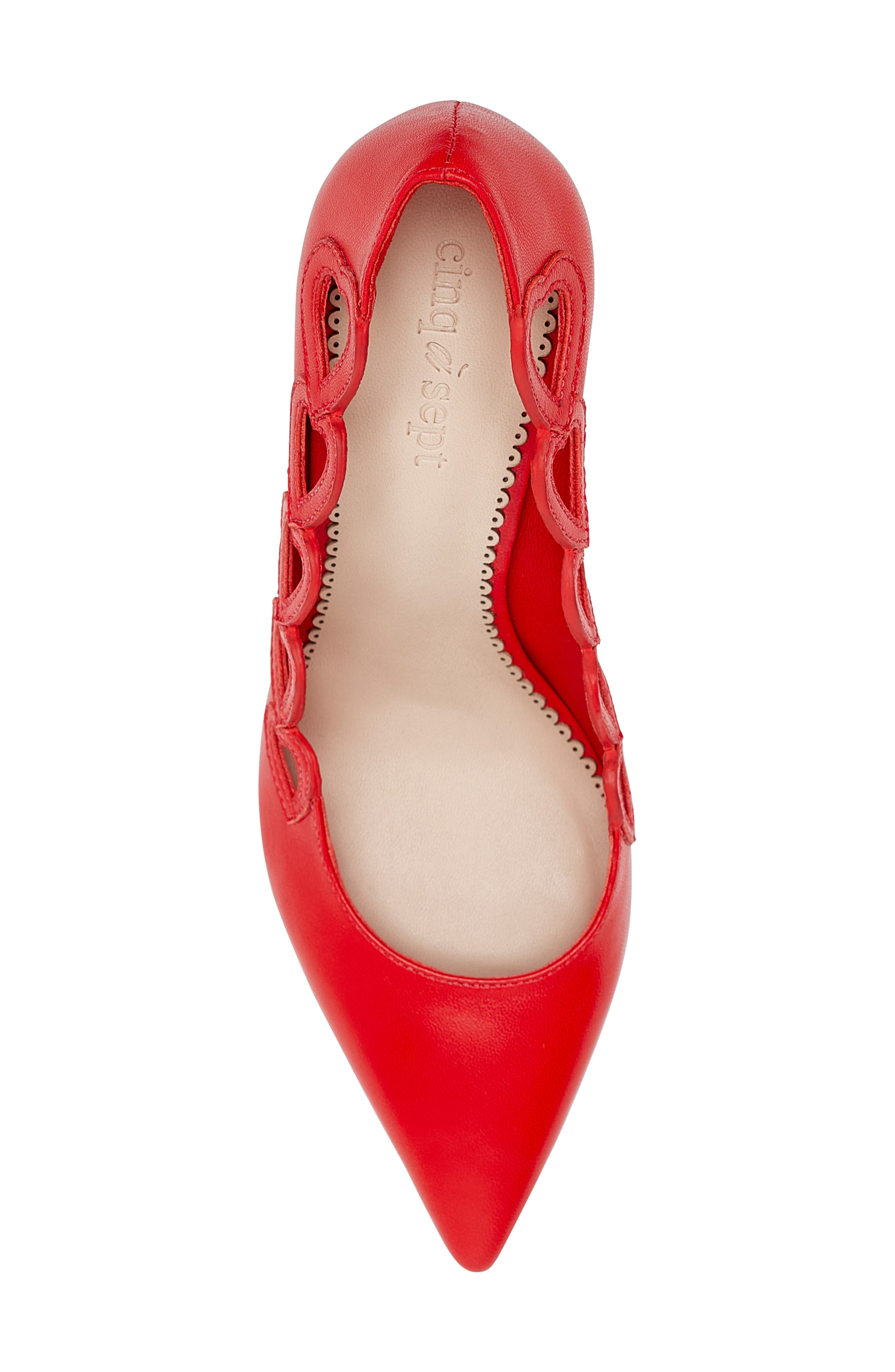 Cinq à Sept Margot Pointed Toe Pump, Alternate, color, Cardinal