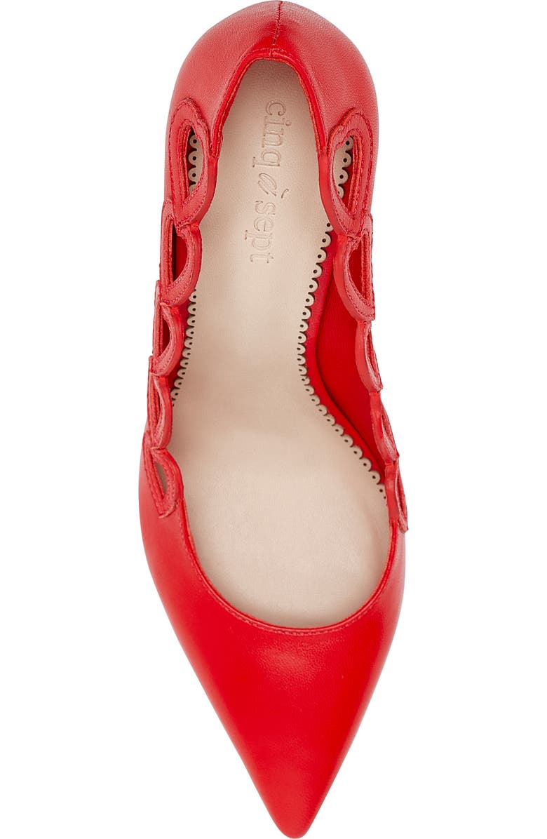 Cinq à Sept Margot Pointed Toe Pump, Alternate, color, Cardinal