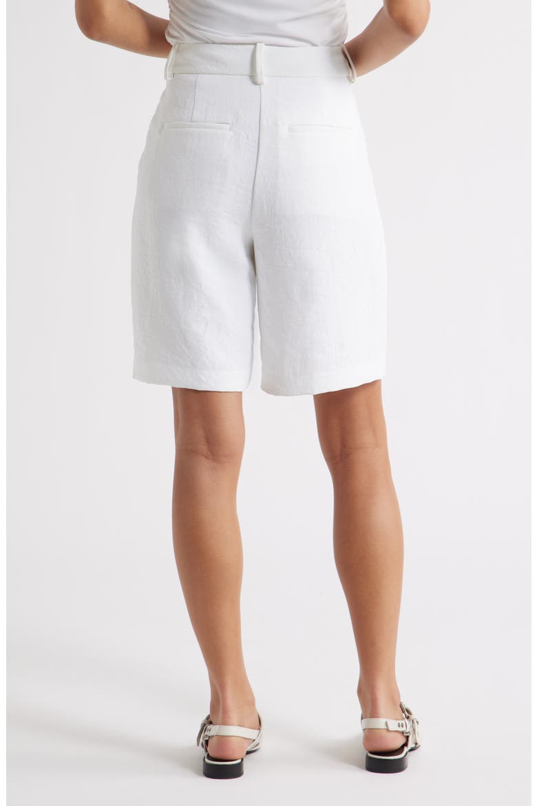 The Curator Pleated Bermuda Shorts, Alternate, color, WHITE
