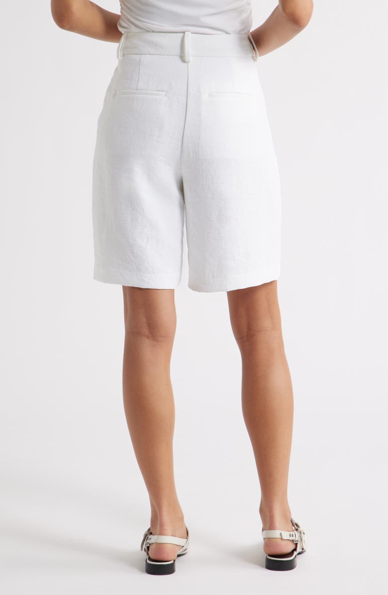 Open Edit The Curator Pleated Bermuda Shorts, Alternate, color, White