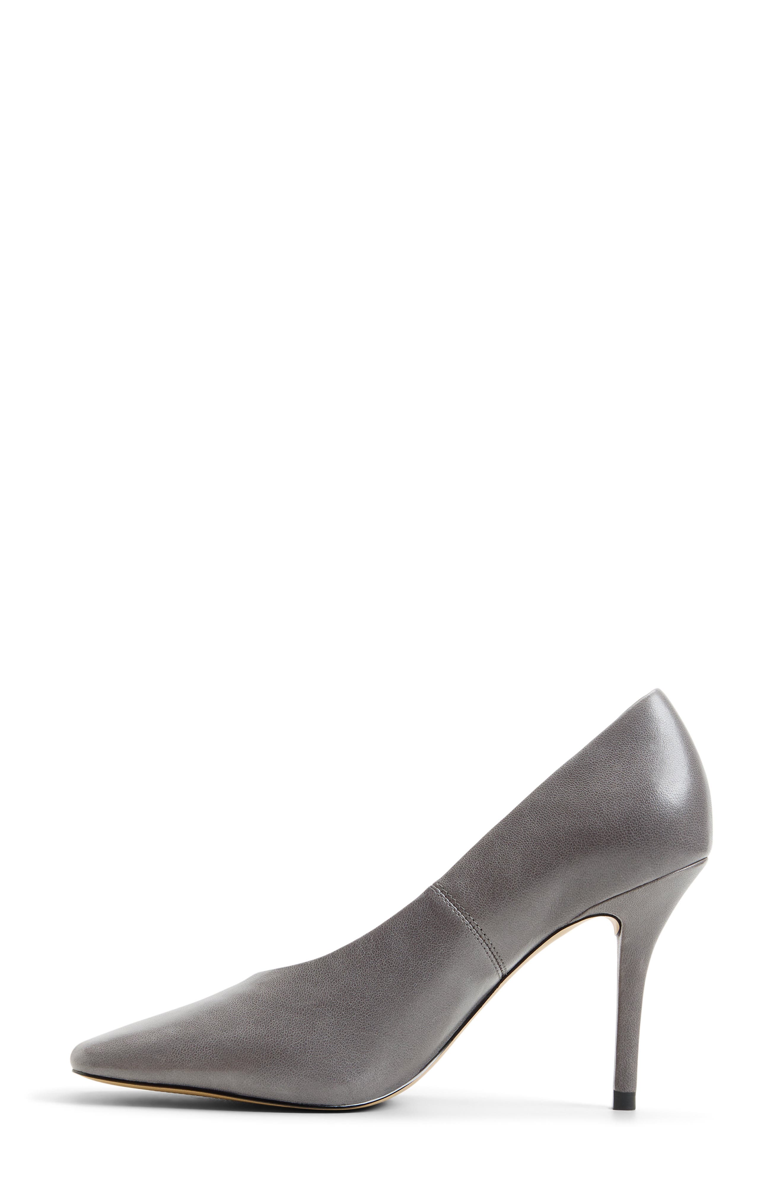 Velia Leather Pump, Alternate, color, DARK GREY